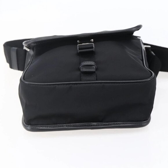 PRADA Shoulder Bag Nylon Black Silver Auth am9570V - Picture 7 of 16
